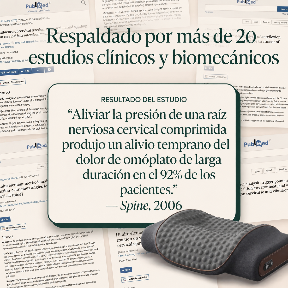 Respaldado por más de 20 estudios clínicos y biomecánicos