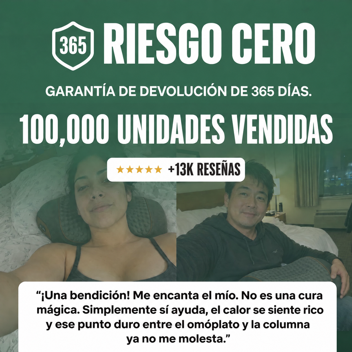 Riesgo cero: garantía de devolución de 365 días