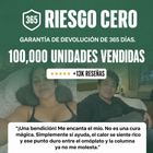 Riesgo cero: garantía de devolución de 365 días